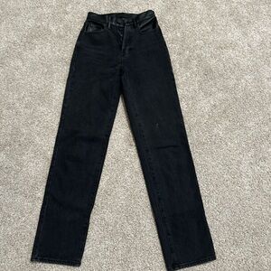kendall + kylie jeans with leather detailing